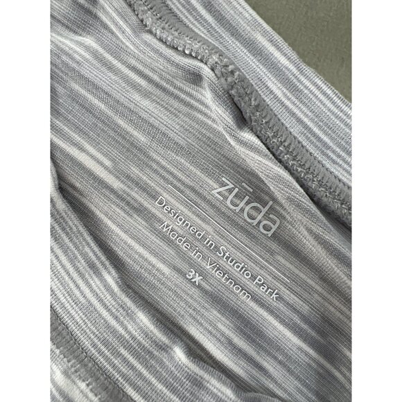 Zuda Spacedye Knit Tank with Seaming Detail Womens 3X Gray Polyester Blend NEW - Picture 6 of 8